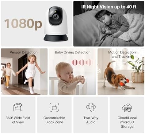 Alternative view of MC200 | 1080p Güvenlik Wi-Fi Kamerası | 360° Görüş | Gece Görüşü | Akıllı Hareket & Kişi Algılama | Çift Yönlü Ses | microSD & Bulut Depolama | SmartThings, Alexa, Google Assistant Uyumlu