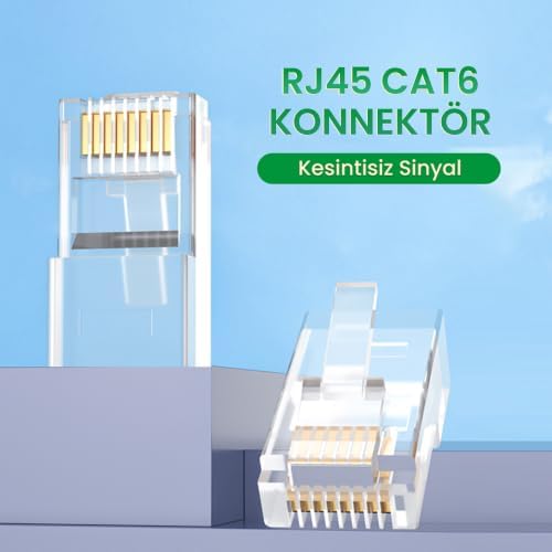 Alternative view of Cat6 RJ45 Jack 8P8C Ethernet Konnektörü Altın Kaplama 102 Adet