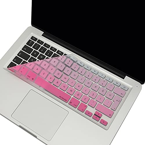 MacBook Silikon Klavye Kaplama Koruyucu Kılıf Macbook Air Pro Eski USB li Model 2008/2017 Uyumlu Türkçe Q Renkli Baskı Silikon Pembe - Görsel 2