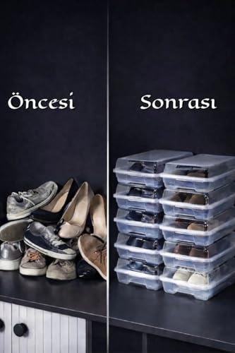 Alternative view of 10 Adet Şeffaf Ayakkabı Kutusu – İstiflenebilir Ayakkabı Düzenleyici Organizer, Kapaklı Plastik Ayakkabı Saklama Kutusu, Hava Kanallı (41 Numaraya Kadar)