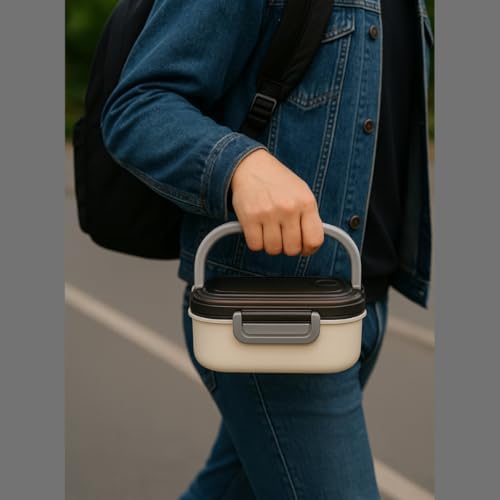 Jouis Beslenme Kutusu 1200 ml 2 Katlı 6 Bölmeli BPA'sız PP Plastik Sefer Tası ve Beslenme Çantası - Lunch Box, ÇATAL KAŞIK ve BIÇAK Dahil Okul Beslenme (Mavi) - Görsel 3