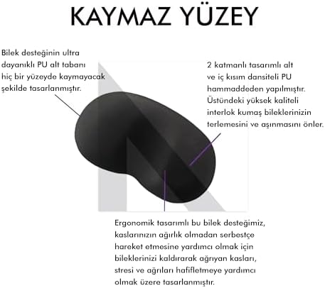 Alternative view of MP03 - Memory Mouse Bilek Destek Pedi | Yumuşak, Ergonomik, Fare Önü El Bileği Dinlendirme Pedi