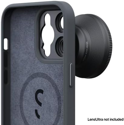 Alternative view of | Entegre Lens Yuvalı Kamera Kılıfı Apple iPhone 14 Pro için | LensUltra ile Uyumlu | Alüminyum Lens Yuvası | Vegan Deri | Antrasit