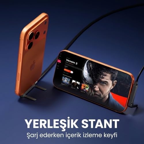 Yeni Pro tech 240W Destekli Standlı 1,5Metre Siyah Hasır Kablo Type-c Girişli Şarj Kablosu
