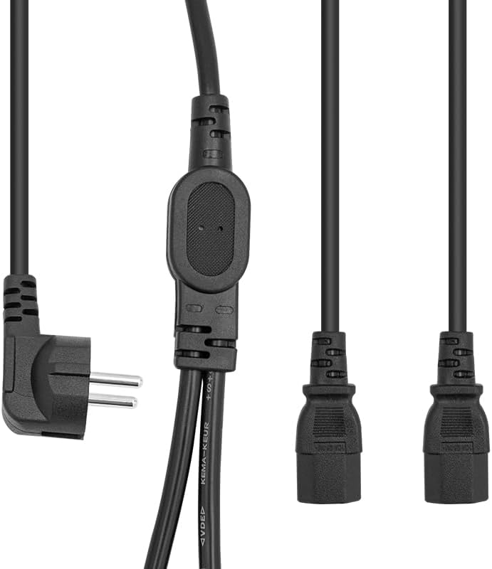 Alternative view of 17972 ÇİFT GÜÇ ÇIKIŞLI 1.8 METRE PC POWER KABLOSU DİŞİ IEC C13 AC220V TEK PRİZ