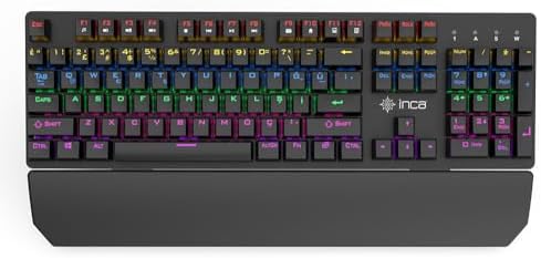 IKG-445T PHALDOR RGB MECHANICAL GAMING KEYBORD, Blue Switch Mekanik Klavye,106 Tuş, 22 Farklı Led Aydınlatma Modu,50 Milyon Tuş Ömrü,Çıkarılabilir Bilek Desteği