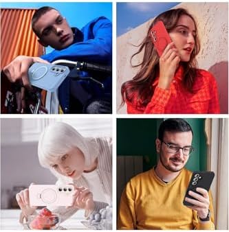 - Galaxy A56 ile uyumlu Kılıf Magsafe ile uyumlu Halkalı Extra Standlı içi Kadife Yumuşak Renkli Silikon Kapak - Görsel 3