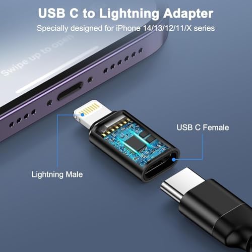 Lightning To USB Type C Dönüştürücü Adaptör x 2 Adet – IPhone & IPad Uyumlu/Iphone 14'e Kadar Uyumlu - Görsel 3