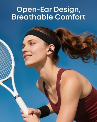 Alternative view of Soundcore C50i Bluetooth Kulaklık, Açık Kulak Teknolojisi, Güçlü Bas için 12 mm Sürücüler, Yapay Zeka ile Net Aramalar, Gerçek Zamanlı Çeviri, Yüksek Çözünürlük, IP55 Su Geçirmez, Siyah - D1101