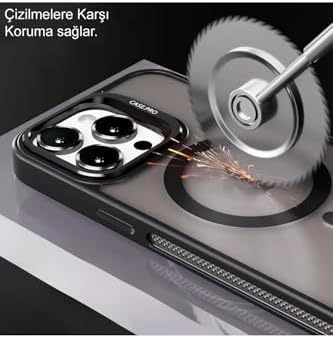 Alternative view of Apple iPhone 11 ile Uyumlu Lens Hediyeli Kamere Korumalı Wireless Şarj Özellikli Standlı Premium Kılıf - Siyah