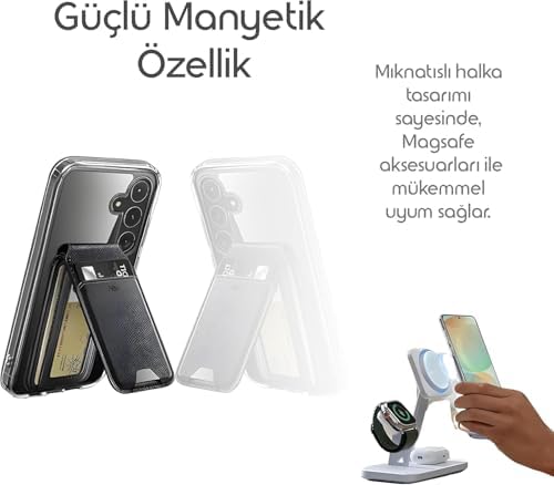 magsafe ile uyumlu ŞEFFAF, KAMERA ÇIKINTILI KORUMALI DARBE EMİCİ KAPAK KABLOSUZ WİRELESS ŞARJ DESTEKLİ SİLİKON TELEFON KILIFI İPH.17PROMAX (17 promax) - Görsel 2