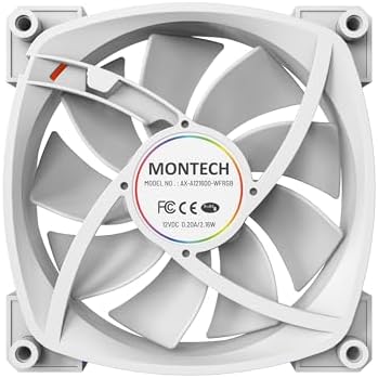 AX 120 ARGB Fan – 1600PWM, High-End Durability, Silent Performance, and Stunning ARGB Design (120mm, White)
