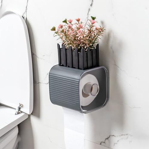 Alternative view of Yapışkanlı Banyo Tuvalet Kağıtlığı Wc Peçetelik Kağıtlık Tutucu Tuvalet Kağıt Organizeri (Antrasit)