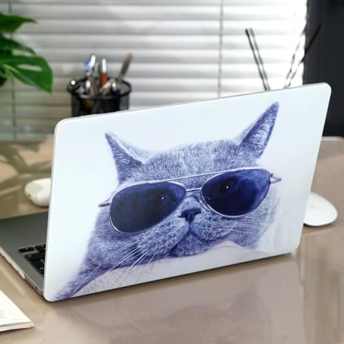 MacBook Pro 13 Kedi Desenli Kılıf A1706 A1708 A1989 A2159 A2251 A2289 A2338 M1 M2 Uyumlu TPU Sert Kılıf İnce Hafif Koruyucu Kapak Gri - Görsel 3