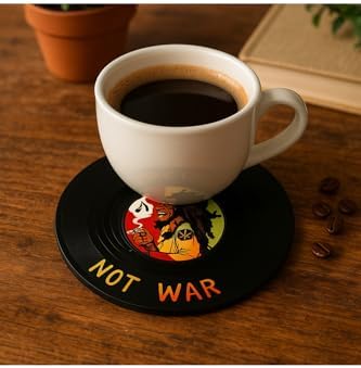 Bob Marley Make Love Not War Bardak Altlığı Rasta Dekoratif Hediye, bmar091204
