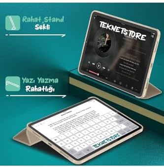 Ipad Air 11 M3 2025 / M2 2024 / Air 10.9 2022/2020 Ile Uyumlu Kılıf, Kapaklı, Standlı, Uyku Modlu Smart, Vizon, iPad Air 11 M3 2025