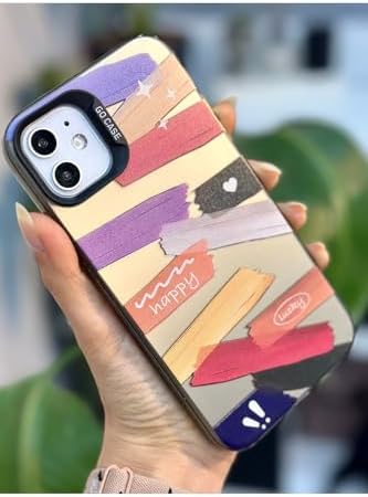 Iphone 11 ile Uyumlu (12 Görünümlü) KÖŞELİ Parmak İzi Bırakmaz Baskılı Metalik ELECTRO Silikon Kılıf - Görsel 3