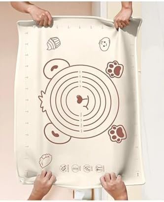 Alternative view of Büyük Boy Silikon Hamur Açma Matı, Krem Rengi, 50x70 cm, Yapışmaz ve Kaymaz Yüzey - 550 Gram