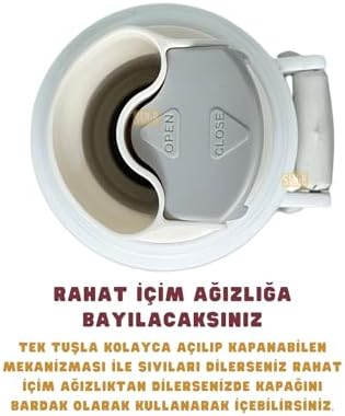 Galatasaray 650ml Lisanslı Çift Katlı Paslanmaz Çelik Termos 8 Saat Sıcak Soğuk Kutulu (Beyaz) - Görsel 2
