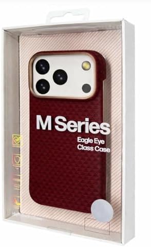 IPHONE 17 Pro Uyumlu Telefon Kılıfı, Magsafe Özellikli, İnce Tasarım, Kablosuz Şarj Destekli,Bordo, Koyu Kırmızı Renk