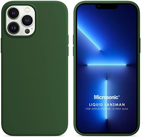 Apple iPhone 13 Pro Max için Kılıf Liquid Lansman Silikon Koyu Yeşil [iPhone 13 Pro Max ile Uyumlu Kılıf - Koyu Yeşil]