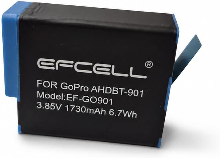 GoPro Hero 9 Hero 10 Hero 11 Hero 12 Black ile Uyumlu AHDBT-901 Yedek Kamera Bataryası 1730mAh 3.85V Şarjlı Aksiyon Kamera Pili Uzun Süreli Kullanım | (GO901) - Görsel 3