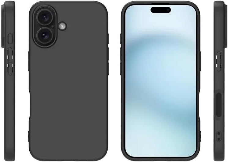 & AKSESUAR iPhone 16 ile Uyumlu İçi Kadife Kamera Korumalı Lansman Silikon Kılıf İnce Yapılı Tam Koruma Sağlayan Kamera Korumalı Kılıf (Siyah) - Görsel 3
