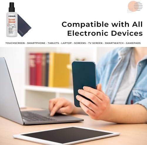 Telefon, Tablet ve Bilgisayar için Ekran Temizleyici Sprey & Mikrofiber Bez (100ml)