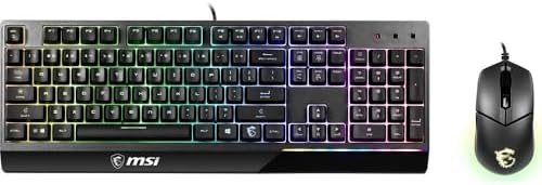 MSI GG Vigor GK30 Combo TR Gaming Klavye & Mouse, RGB LED Aydinlatma, USB Baglanti, Suya Dayanıklı