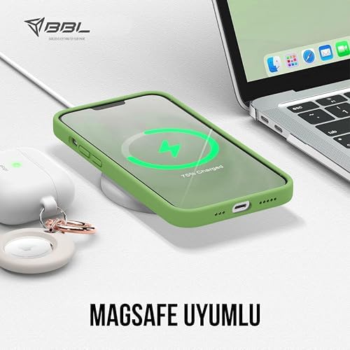 iPhone Kılıf İnce Sıvı Silikon 3 Katmanlı Tam Kaplamalı Yumuşak Jel Kauçuk Kılıf Kapak, Nane Yeşili (iPhone 15 47) - Görsel 3