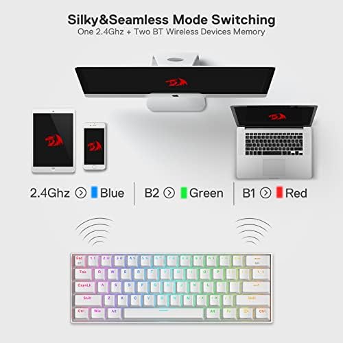 Alternative view of K530 Draconic%60 Kompakt RGB Kablosuz, 5.0 Bluetooth Oyun Klavyesi Kahverengi Anahtarlı ve 16,8 Milyon RGB Aydınlatma