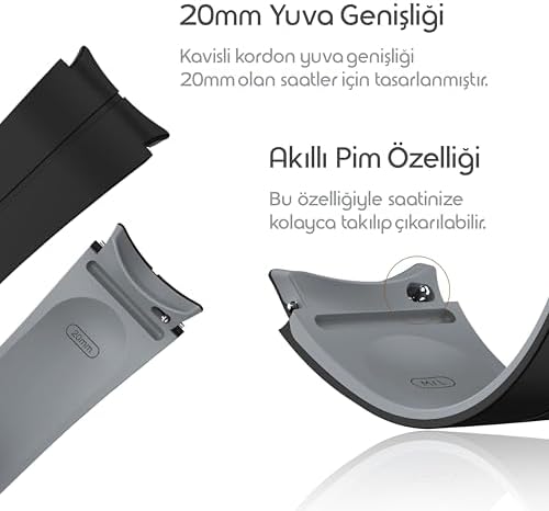ile Uyumlu Spor Tasarım Flex Loop 20mm Kordon Galaxy Watch 7/6/5/4 Serisi için Galaxy Watch 7 Kordon (40mm/44mm) Watch 6/4 Classic (47/43/42mm) Watch 5 Pro Uyumlu - Görsel 2