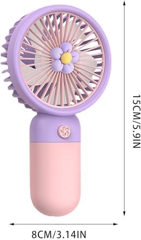 Promosyonca Mini USB Fan, Taşınabilir, Farklı Renk Seçeneği (Pembe-Mor) - Görsel 3