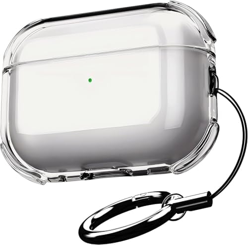Airpods PRO 3 için Ultra Şeffaf Silikon Kılıf Darbe Emici Köşeler ile Mükemmel Koruma ve Yüksek Kaliteli Taşıma Karabinalı Airpods Pro 3. Nesil Kılıfı (Gri Şeffaf, Airpods PRO 3) - Görsel 3