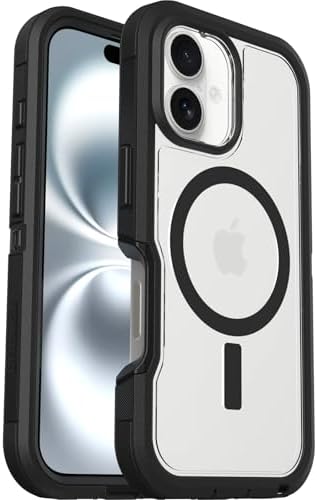 iPhone 16 Uyumlu Defender Series XT MagSafe Kılıf, Darbeye Karşı Koruyucu Kılıf, Şeffaf/Siyah - Görsel 3