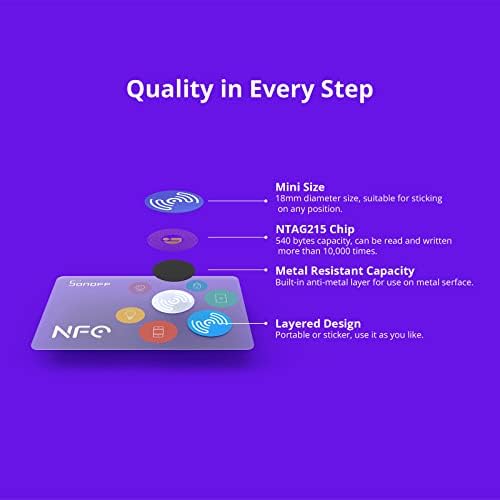 Sonoff | Akıllı NFC Etiketi Taşınabilir Su Geçirmez PVC Kartlar - Görsel 2