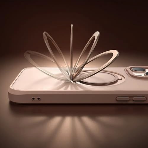 PC-4935 iPhone 16 Pro Max Halka Standlı Magsafe Titanyum Kapak - Görsel 2