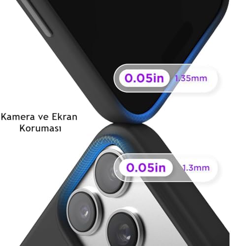 Apple iPhone 17 Uyumlu İçi Kadife Lansman Silikon Kılıf Kapak Geniş Kamera Koruması Darbe Emici Şık ve Dayanıklı Telefon Aksesuarı (Siyah) - Görsel 2