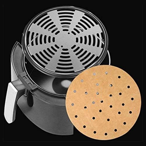 Alternative view of 100 Adet Air Fryer Pişirme Kağıdı Tek Kullanımlık Hava Fritöz Yağ Geçirmez Yapışmaz Gıda Pişirme Kağıdı Yuvarlak Delikli Model