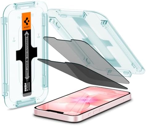 Apple iPhone 17e / 16e / 14 / 13 Pro / 13 ile Uyumlu Hayalet Cam Ekran Koruyucu Kolay Kurulum GLAS.tR EZ Fit Privacy HD (2 Adet) - AGL03388 - Görsel 3