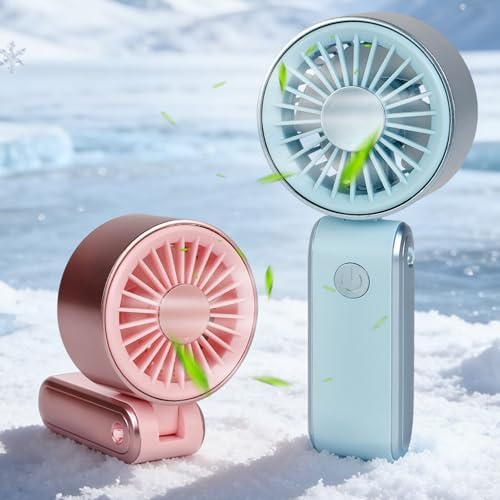Mini El Fanı | 3 Hız Modu, 90° Ayarlanabilir, Boyun Askılı, 15 cm Kompakt Taşınabilir Fan, USB Şarjlı, Seyahat, Ofis ve Günlük, Serinletici Etki, YM88265 (Yeşil)
