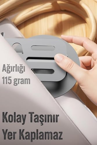 Telvesse Telefon Tutucu Masaüstü Telefon Tablet Standı Yüksek Kalite Metal Katlanabilir 360 Dönen Ayarlı S013 - Görsel 3
