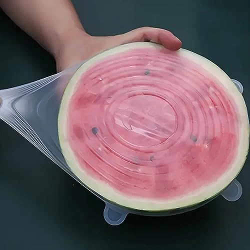 Tazelik Koruyan Silikon Streç Kapak Seti 6 Adet Kupa Bardak Kavanoz Kase Bonesi