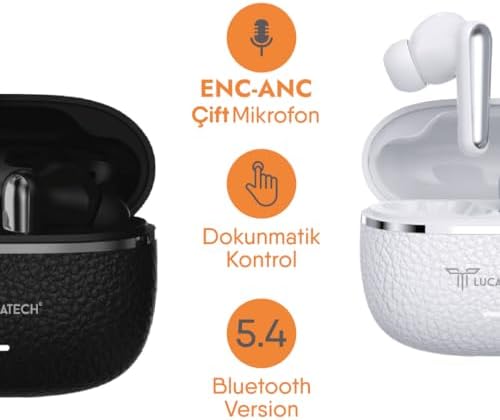 Neptün Bluetooth Kulaklık – ENC & ANC Yedek Silikonlu (Siyah) - Görsel 3