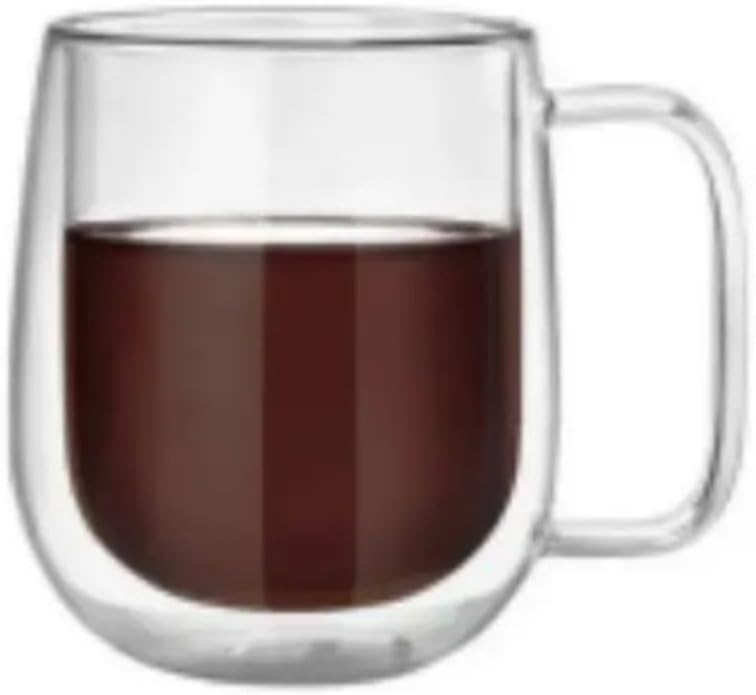 Çift Cidarlı Borosilikat Cam, Latte, Filtre Kahve, Süt, Bitki Çayı Kupa Fincan, 300 ML, 1 Adet - 12769 - Görsel 2
