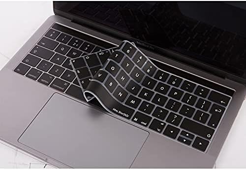Avrupa İngilizce Klavye Koruyucu MacBook Pro 13 15 Touch Bar Uyumlu A1706 A1989 A2159 A1707 A1990 | UK ISO Ters L Enter | Silikon Keyboard Cover Siyah - Görsel 3