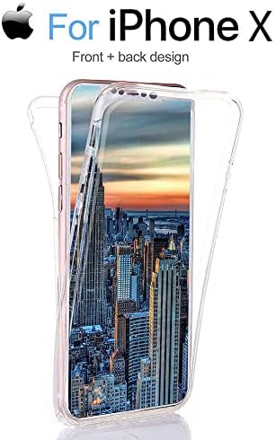 Alternative view of Apple iPhone X 360 Uyumlu Kılıf Silikon Şeffaf Ön Arka Kmp