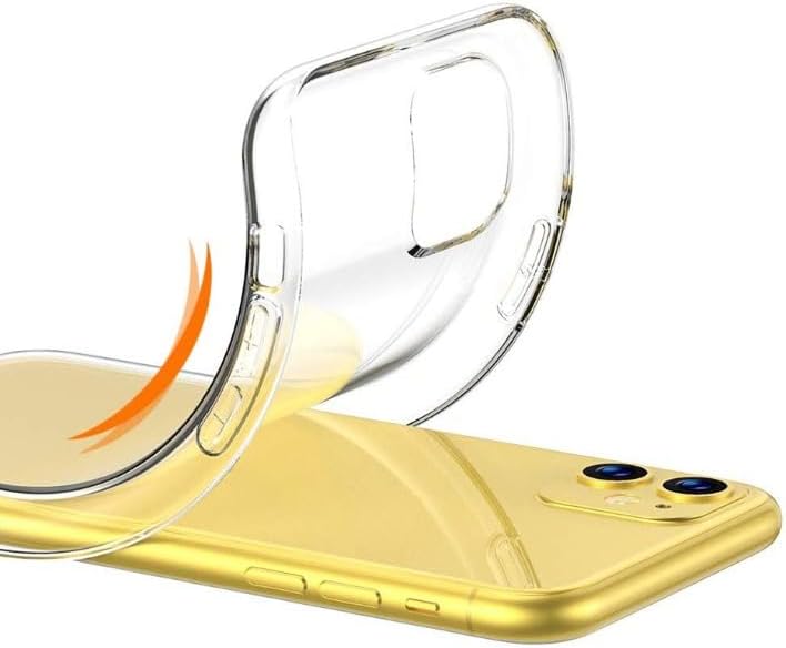 ile uyumlu Şeffaf Clear Silikon Yüksek Kalite Darbeye Dayanıklı Şık Telefon Kılıfı (iPhone 11) - Görsel 2