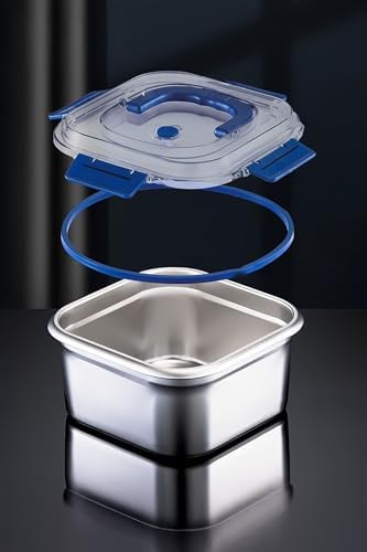 Alternative view of Çelik 1250 ml Kilitli Yemek Meyve Et Buzdolabı Beslenme Saklama Kabı mt106