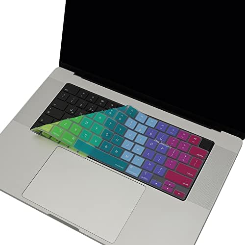 MacBook US İngilizce Klavye Koruyucu Amerikan Enter M1-M5 | A2681 A3113 A3240 A3449 A2941 A3241 A2442 A2779 A2992 A2485 A2991 | Keyboard Cover Touch ID Pembe Yeşil - Görsel 3